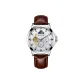 White Case White Dial Brown Leather