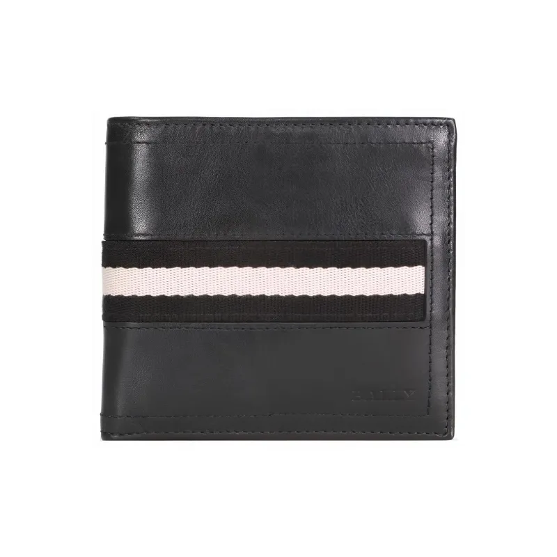 BALLY Cow Leather Wallet Unisex Black-0