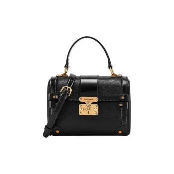 Hush Puppies Cow Leather One Shoulder Handbag Regular Women's Black/Green