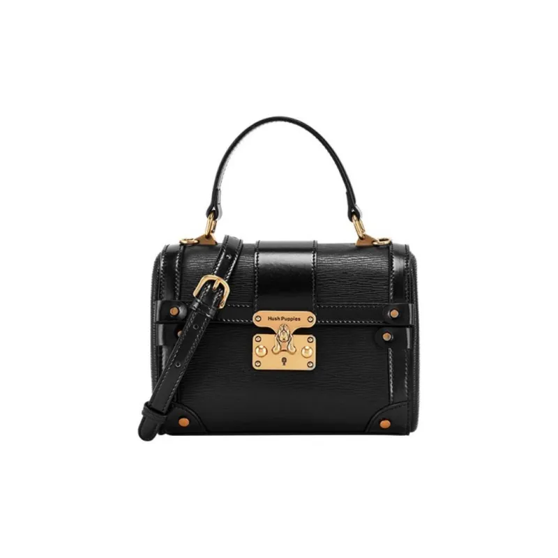 Hush Puppies Cow Leather One Shoulder Handbag Regular Women's Black/Green-0