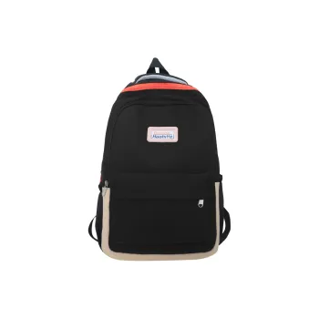 Travel Nylon Backpack Regular Women's Black/White/Yellow/Purple