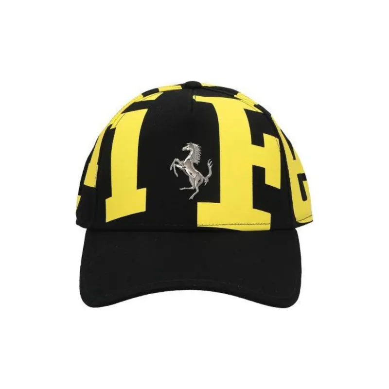 Ferrari Cotton Baseball Caps Men's Black-1