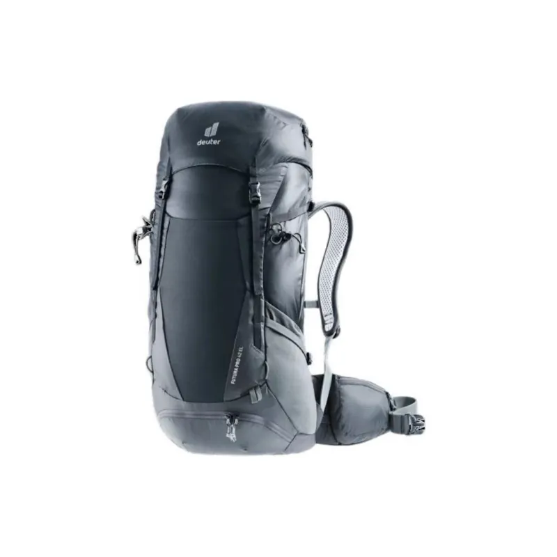 DEUTER 600 D Polyester Yarn Outdoor Hiking Bag Backpacks Unisex Black With Stone Ink-7