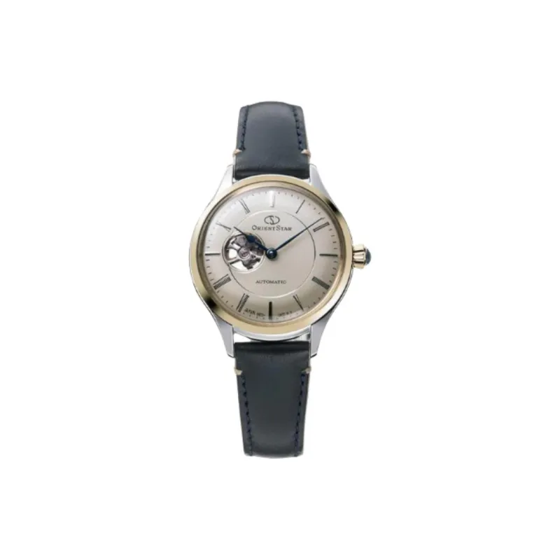 ORIENT STAR Mechanical Movement Cowhide Strap Watch 30.5mm Women's Watch Yellow Watch Dial-0