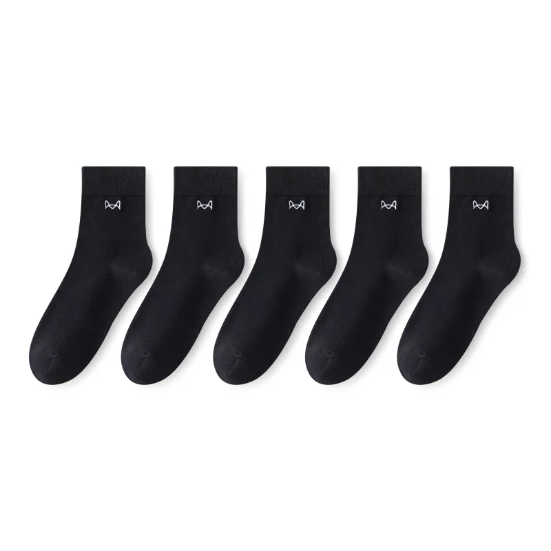 MIIOW Cool One Summer Series Mid Calf Socks Unisex 5 Pack-13