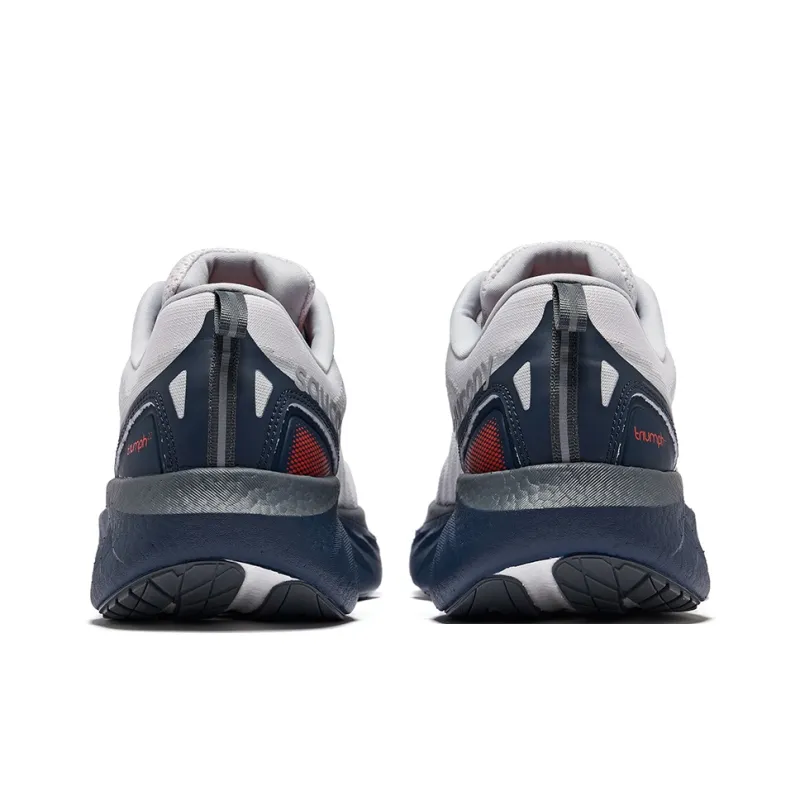 Saucony TRIUMPH 22 Slip-Resistant Breathable Low-Top Running Shoes Men's White Deep Blue Width: 3CM-3
