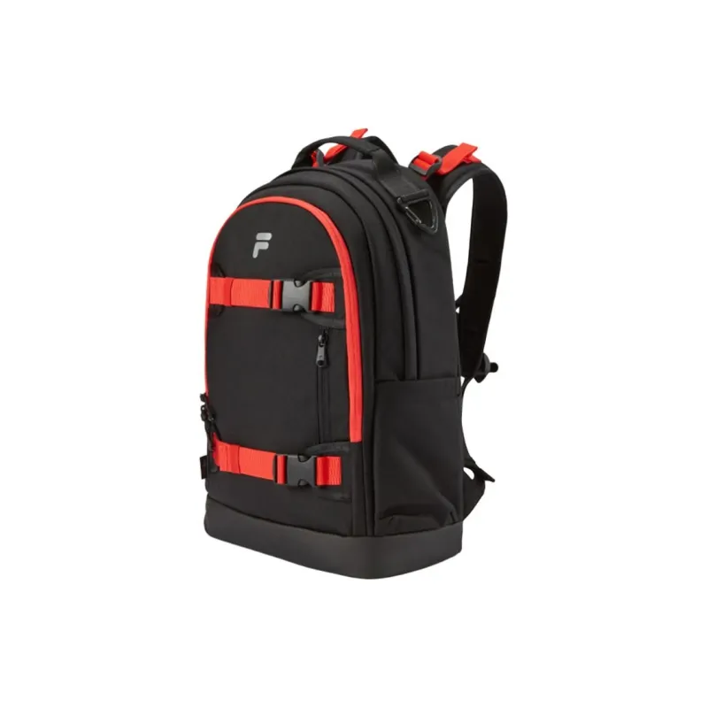 FILA FUSION Fabric Backpack Regular Unisex Black & Red-1