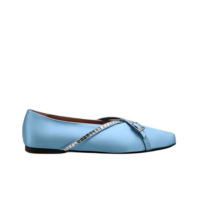D'ACCORI Cara Ballet Flats Casual Single Shoes Women's Blue-1