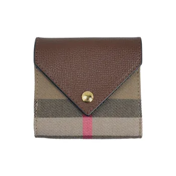 Burberry Canvas With Leather Wallet Women's Brown