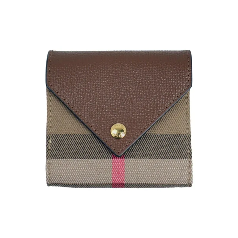 Burberry Canvas With Leather Wallet Women's Brown-0