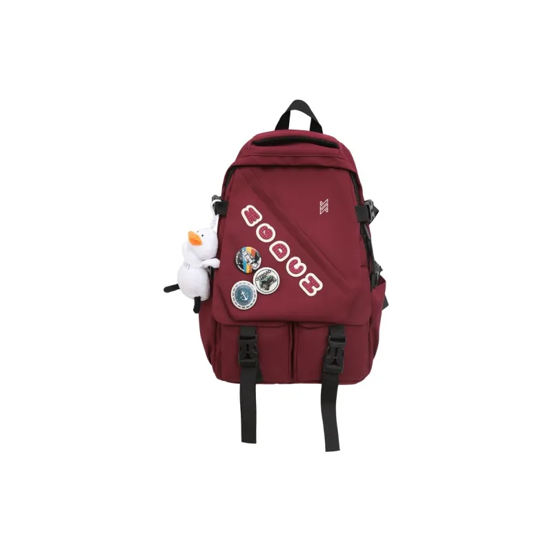 NOMK Nylon Backpack Handbag Unisex White/Black/Red/Blue-5