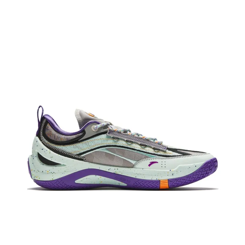 Anta Instant 1 ESG Cushioning Wear-Resistant Low-Top Basketball Shoes Men's Blue Gray Black-1