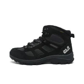 Jack Wolfskin Anti Slip Wear Resistant Mid Top Hiking Shoes Men's Black