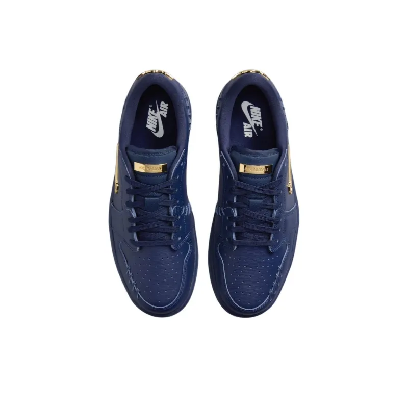 Jordan 1 Low Method Of Make Midnight Navy Metallic Gold Women's-3