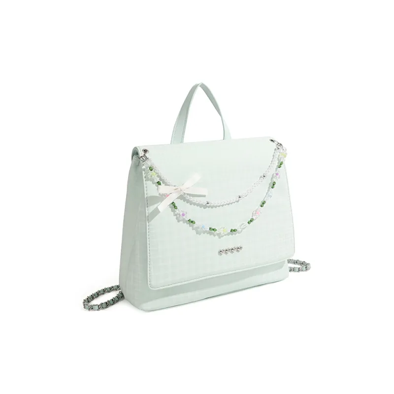 OTA PU One Shoulder Backpack Crossbody Bag Backpack Women's Lake Green/Lake Blue-2