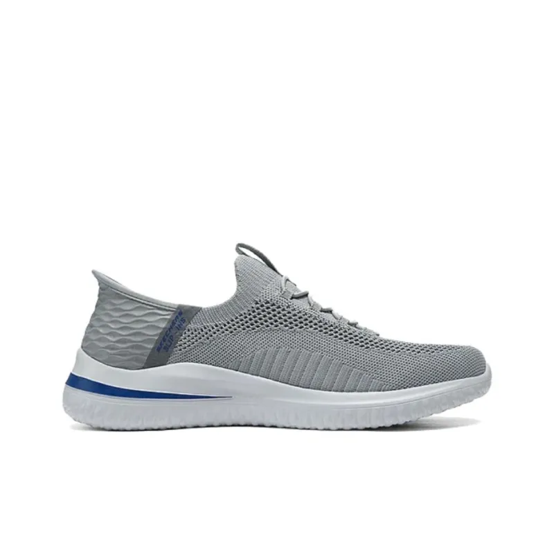 Skechers MENS USA Anti Slip Wear Resistant Low Top Casual Shoes Men's Gray-1