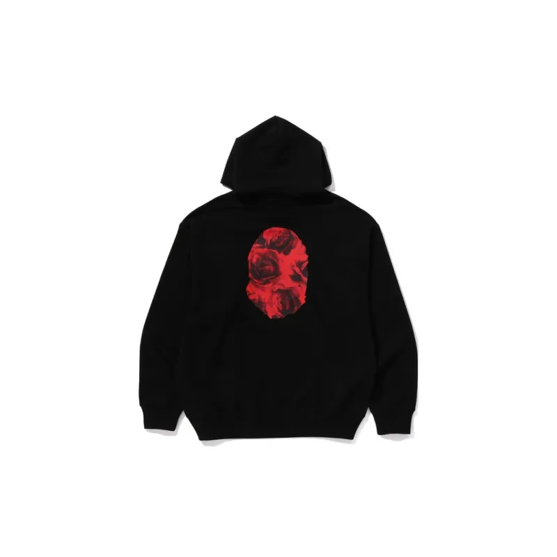 A BATHING APE Floral Solid Camo Ape Head Relaxed Fit Pullover Hoodie-1