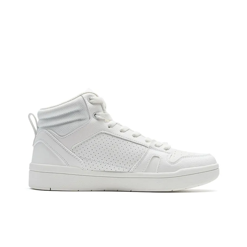 XTEP MAXX LITE Wear Resistant High Top Skateboard Shoes Women's Sail White-1