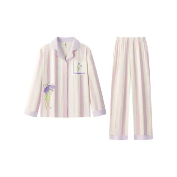 Gongdie x Disney Pajama Set Women's Pink Purple