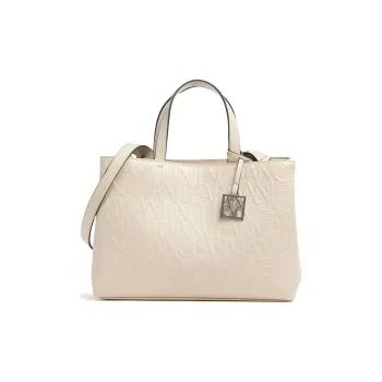 ARMANI EXCHANGEAE Pu Synthetic Leather Tote Bag, Shopping Bag, Handbag Women's Apricot