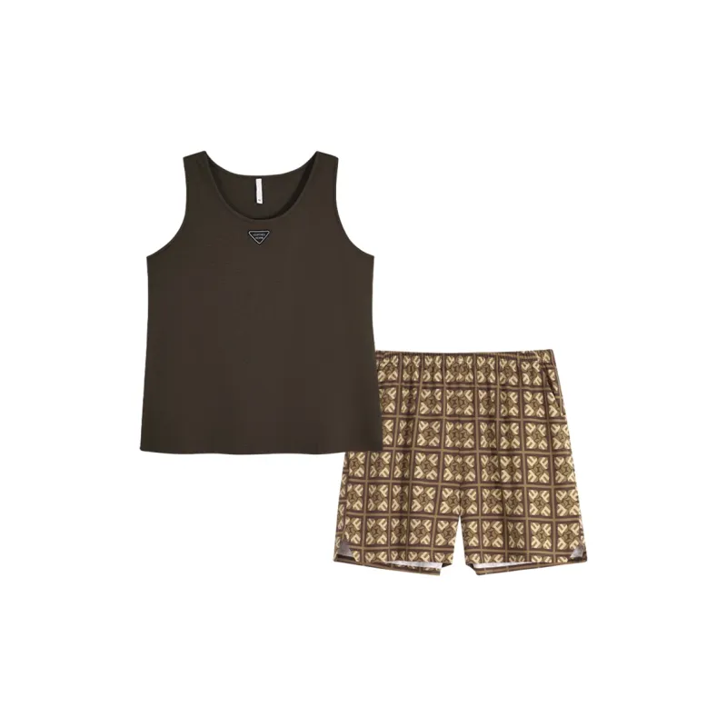 MIIOW Cool One Summer Series Pajama Set Women's Brown-0