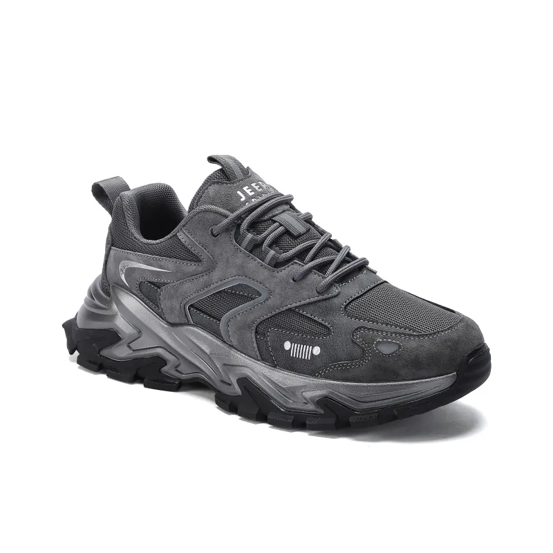 JEEP SPIRIT Anti Slip And Wear Resistant Height Increasing Low Top Chunky Sneakers Men's-2