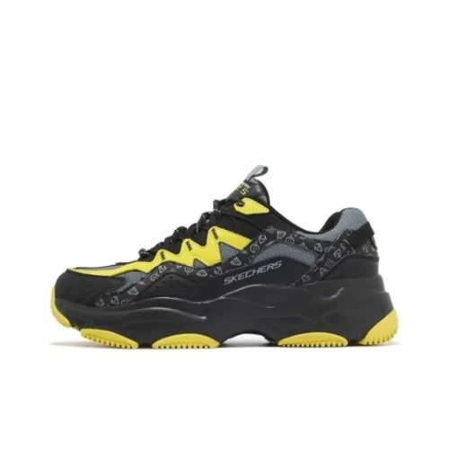 Skechers Anti-Slip Wear-Resistant Breathable Moisture-Wicking Mid-Top Chunky Sneakers Men's Black