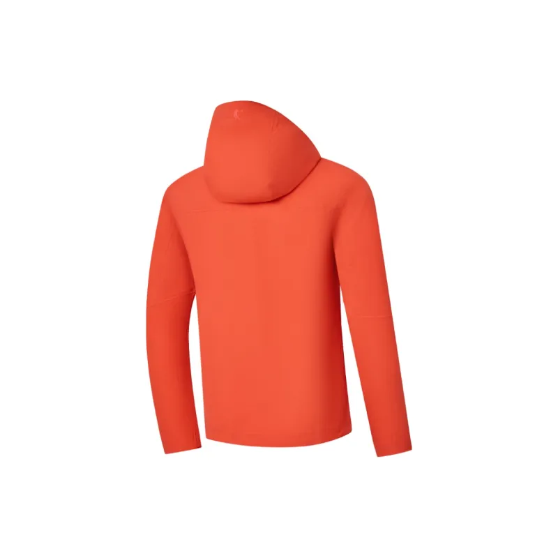 QIAODAN Mountain God Series Waterproof And Windproof Windbreaker Jacket Men's Bright Orange-1