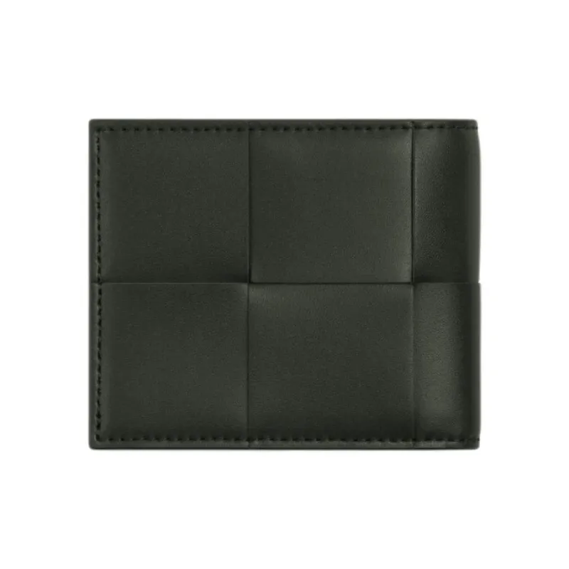 Bottega Veneta CASSETTE Leather Wallet Men's Dark Green-1