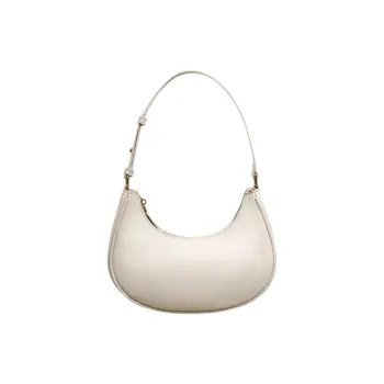 Carksky PU Portable Crossbody Bag Shoulder Bag Women's White/Black