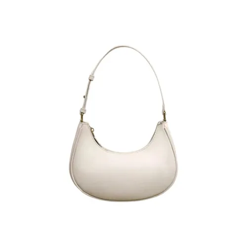 Carksky PU Portable Crossbody Bag Shoulder Bag Women's White/Black
