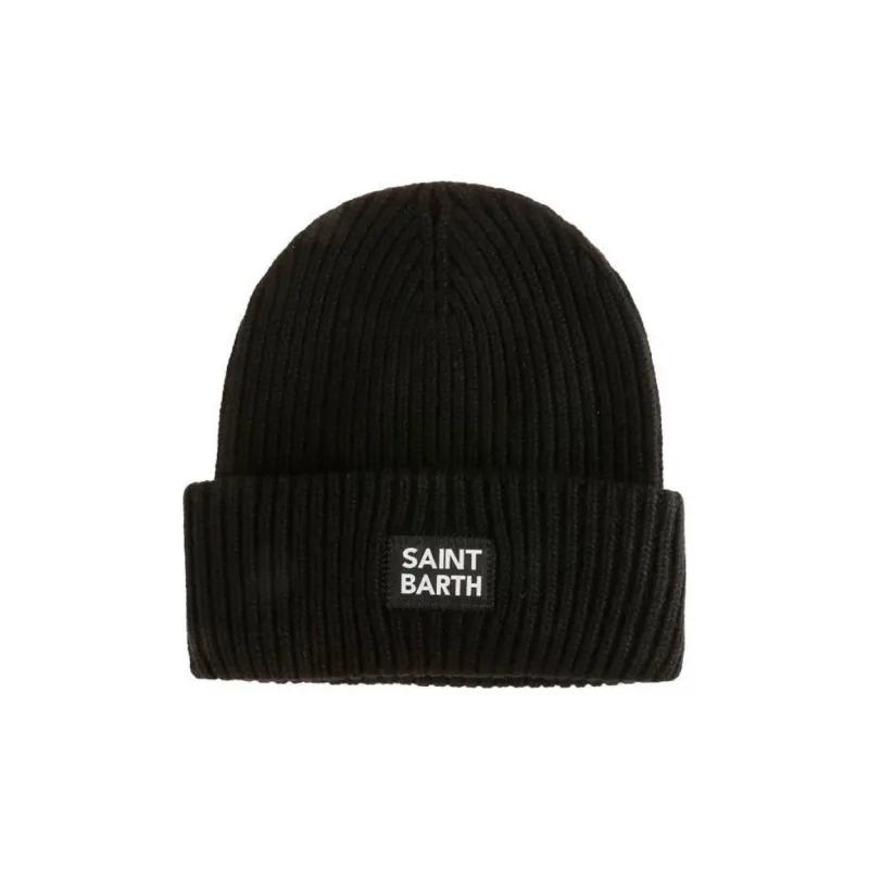 MC2 Saint Barth Logo Patch Wengen Knitted Beanie-0