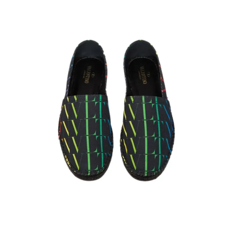 Valentino Vltn Times Rainbow Print Espadrilles-3