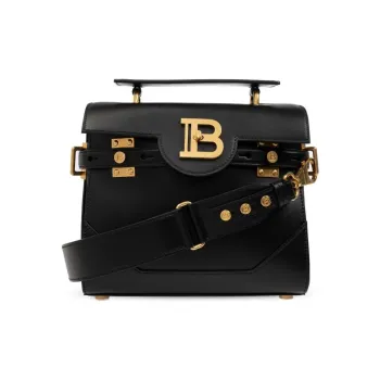 BALMAIN B BUZZ Calfskin Handbag, Shoulder Bag, Crossbody Bag Women's Black