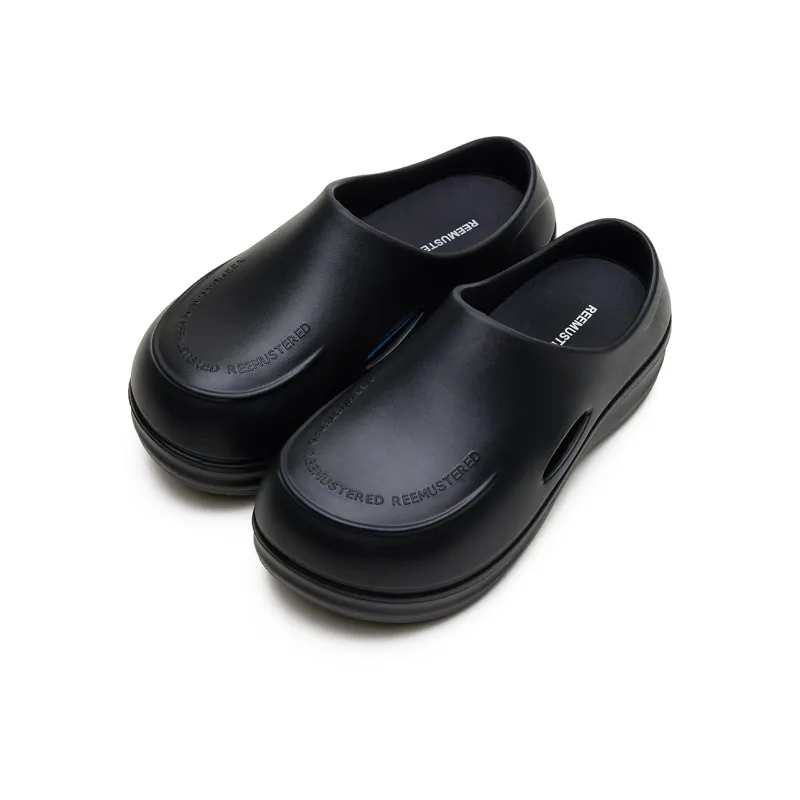REEMUSTERED Odor Resistant, Abrasion Resistant, Quick Dry Closed Toe Slippers Unisex Black-1