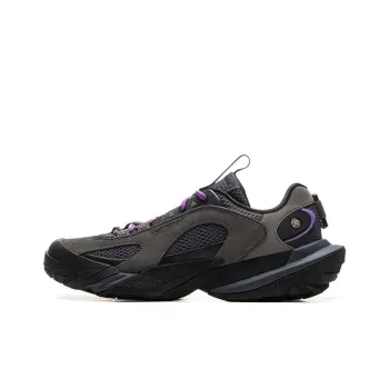LiNing CF Tracing Hiking EDC Anti Slip Wear Resistant Low Top Trekking Shoes Unisex Gray Black