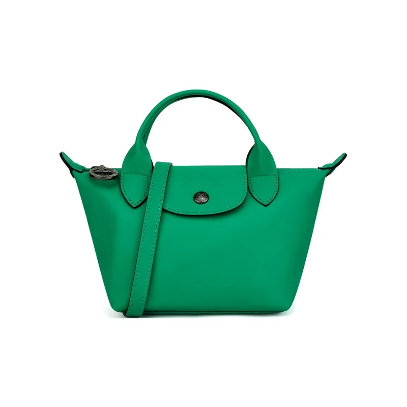 LONGCHAMP Cow Leather Shoulder Bag Crossbody Bag Handbag Women's Green-0