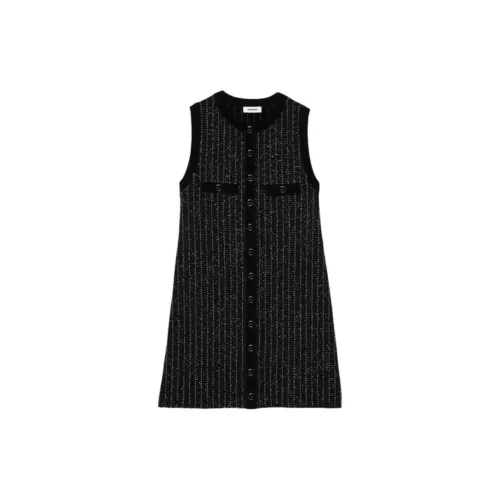 Sandro Sleeveless Dresses Women's Black