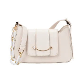 Single Warehouse PU Shoulder Bag Regular Women's White/Black/Yellow/Green