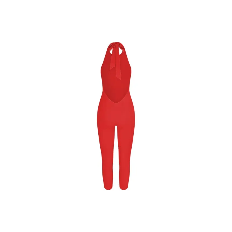 Khy SS24 DROP 009 Smooth Stretch Capri Catsuit Jumpsuit Women's Cherry Pink-1