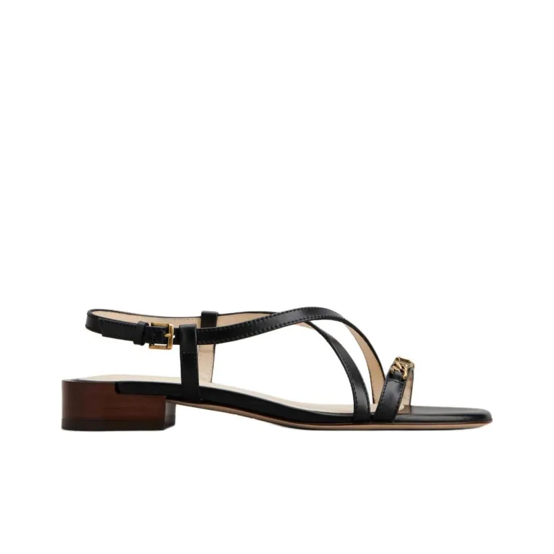 TOD'S One Strap Sandals Women's Black-1