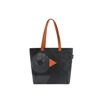 Venque Polyethylene Minimalist Style Tote DuPont Paper Bag Unisex Black