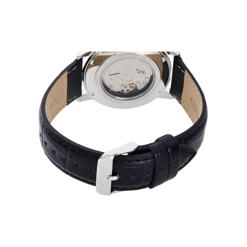 ORIENT Automatic/Manual Mechanical Movement Leather Strap Watch Men's Watches Black Dial-1