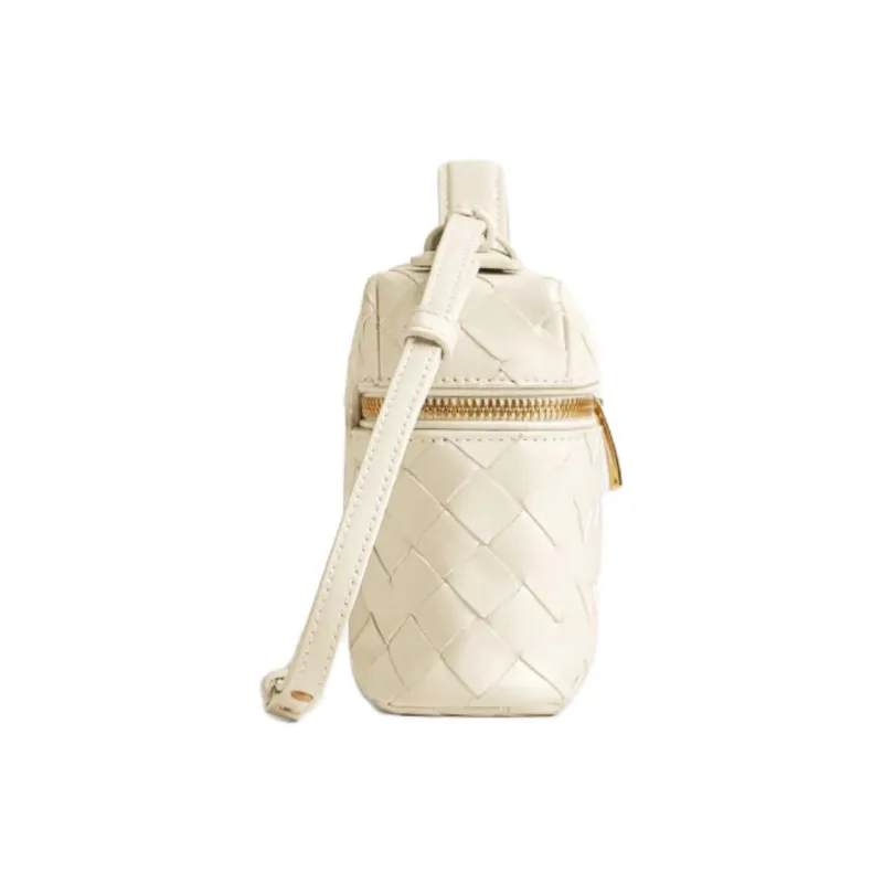 Bottega Veneta Intrecciato Calfskin Makeup Bag Women's Sea Salt Color-1
