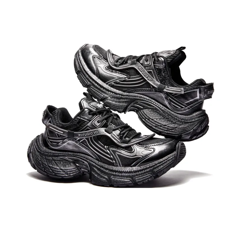 RIFUGIO VO' Abrasion Resistant Height Increasing Low Top Chunky Sneakers Unisex-31