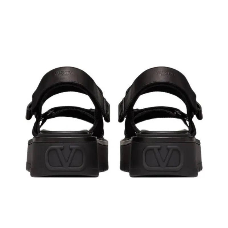 Valentino Uniqueform Beach Sandals Men's Black-4