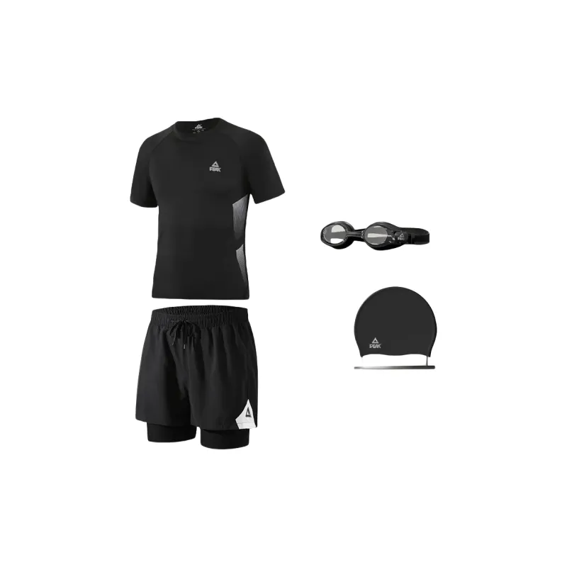 PEAK Swimming Sets Polyester Elastane Pool Men's Black-3