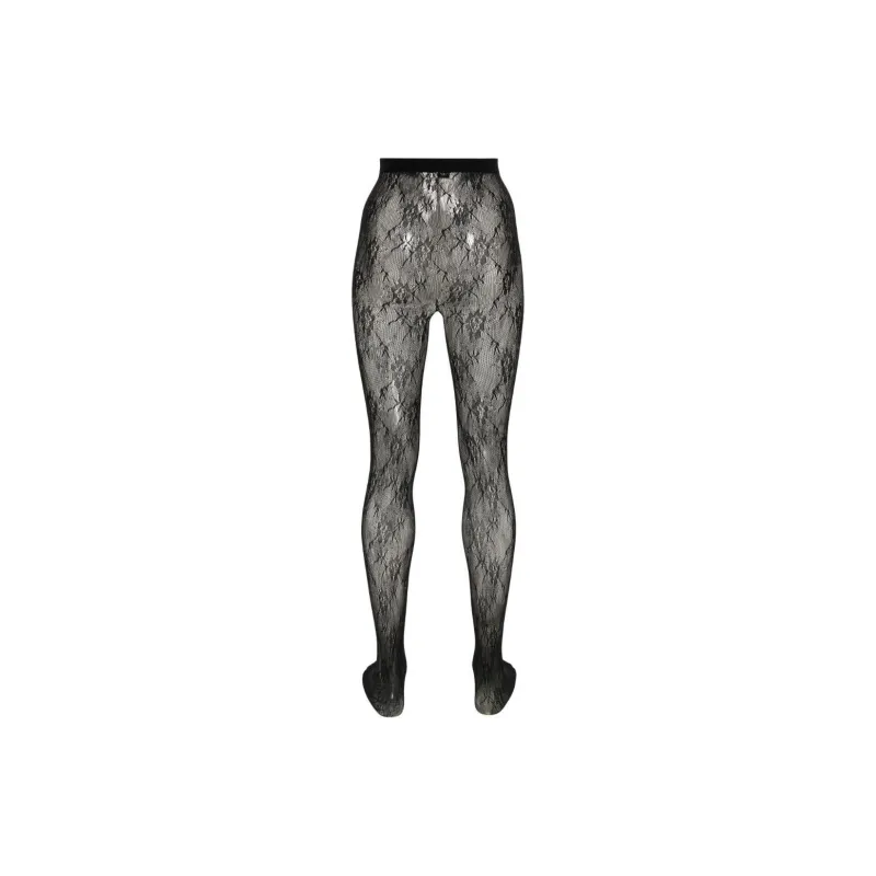 SAINT LAURENT Lace Motif Tights-1