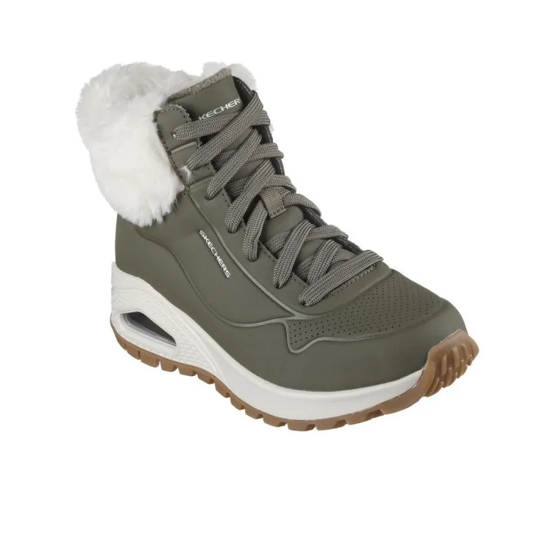 Skechers Uno Ankle Boots Women's Dark Green-2