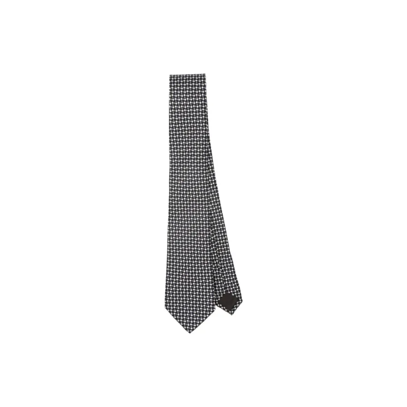 GIORGIO ARMANI Geometric Patterned Pointed Tip Tie-0